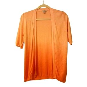 Roz & Ali Cardigan Orange Ombre Rayon Summer Sweater